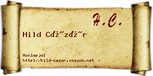 Hild Cézár névjegykártya